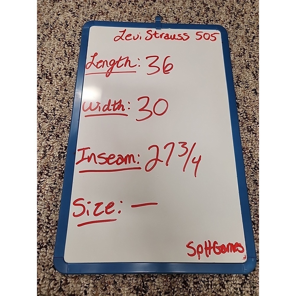LEVIS 505 REGULAR BLUE JEANS 36x30 - Picture 7 of 8